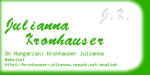 julianna kronhauser business card